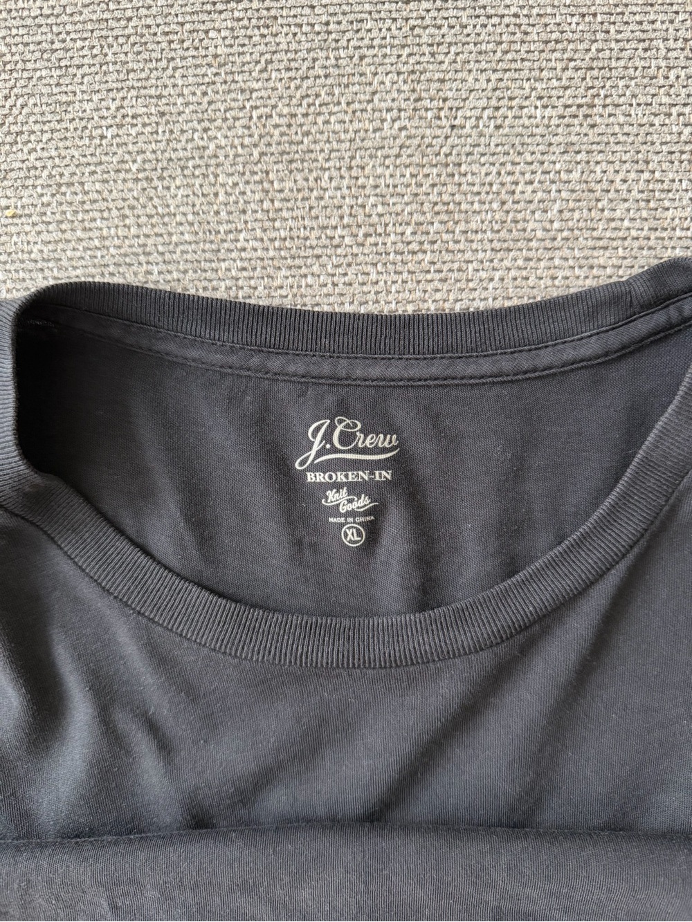 J. Crew Men's Charcoal Crew Neck Short Sleeve Tee - Picture 2 of 2